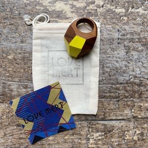 Love Mert Trae Faceted Wood Ring